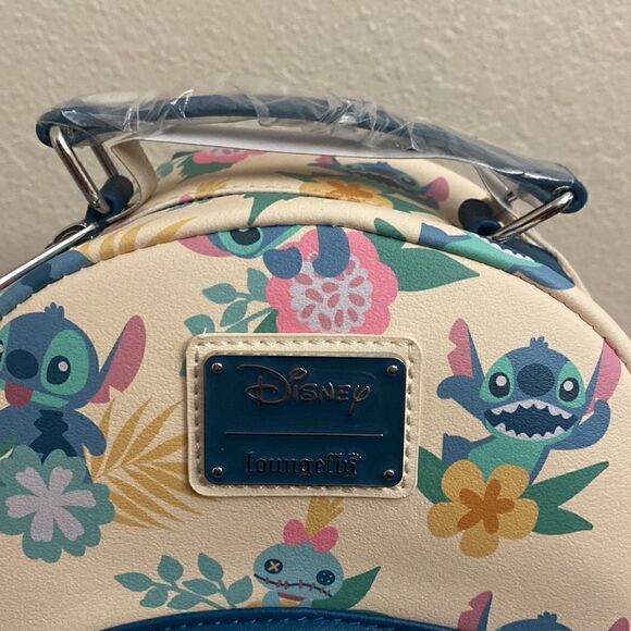 Exclusive - Loungefly Disney Lilo & Stitch Hawaiian Flowers Stitch and Scrump